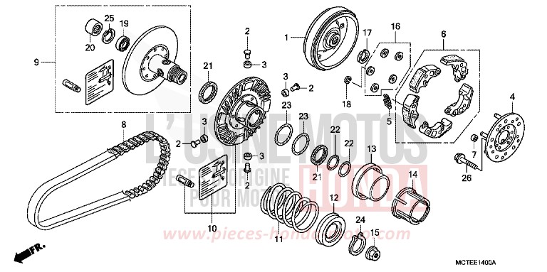 DRIVEN FACE for Silver Wing DEGITAL SILVER METALLIC (NHA30) from 2006